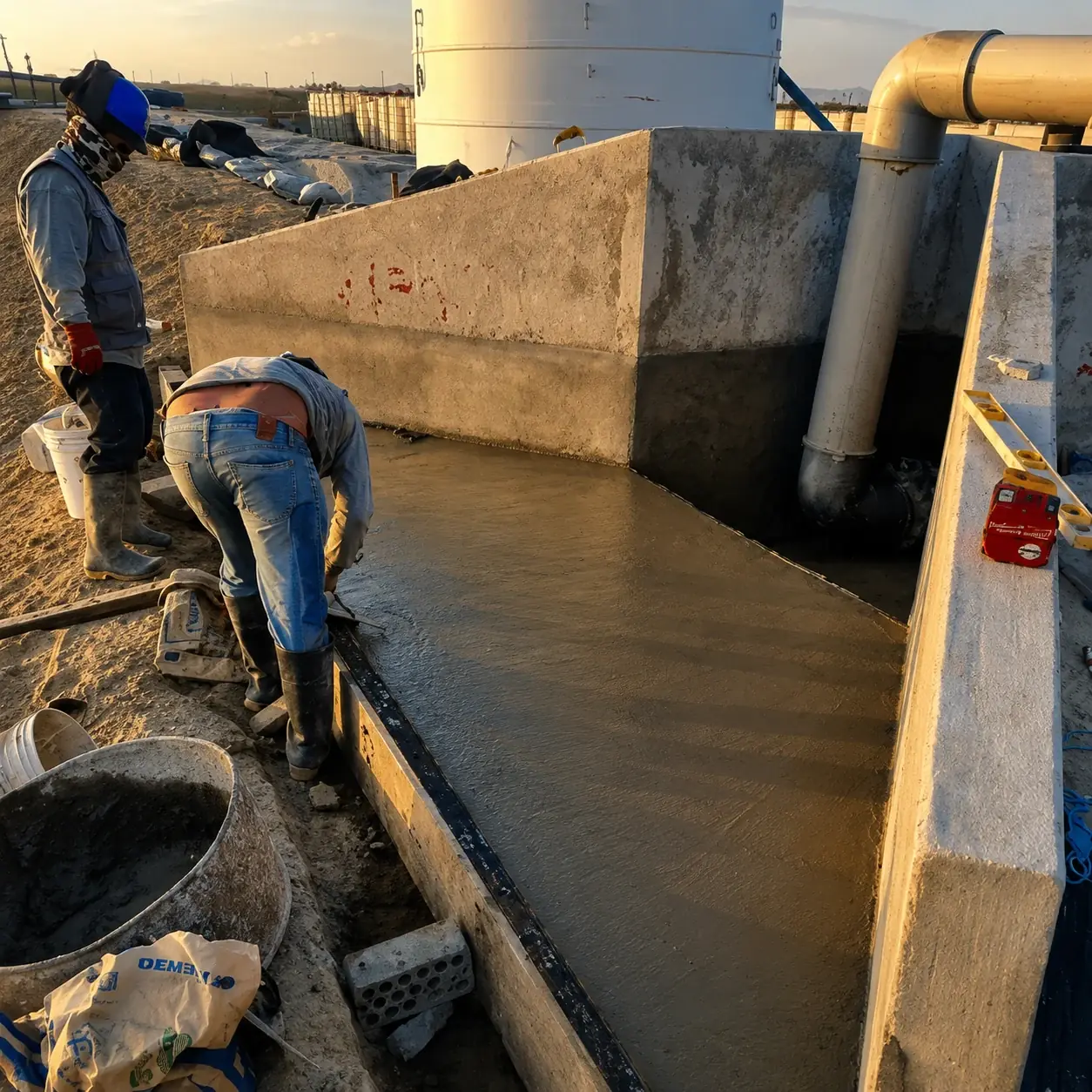 Construcción de estructura hidráulica